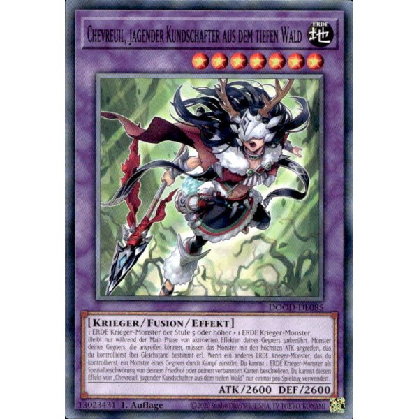 Chevreuil, jagender Kundschafter aus dem tiefen Wald DOOD-DE085