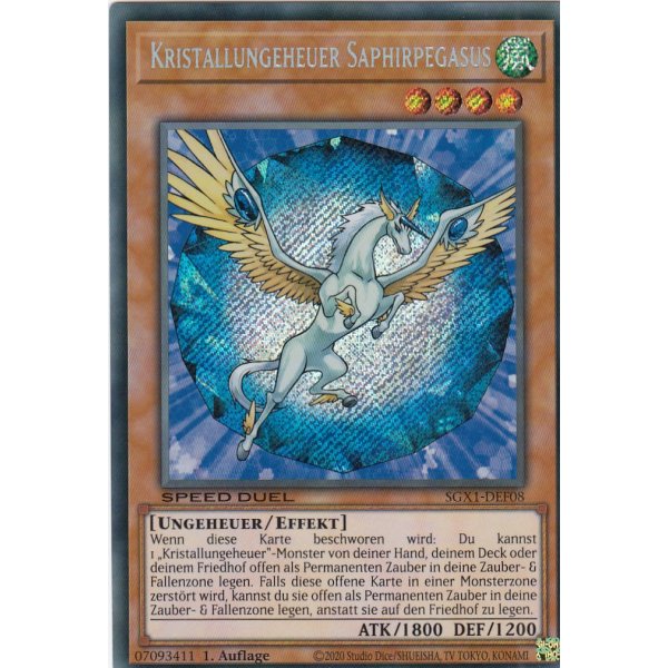 Kristallungeheuer Saphirpegasus  SGX1-F08
