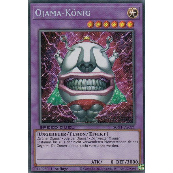 Ojama King SGX1-ENC21-SECR (Secret Rare)