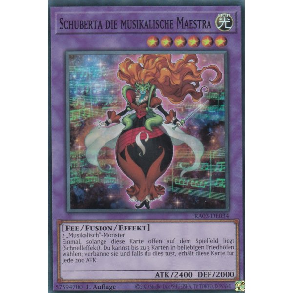 Schuberta the Melodious Maestra RA03-EN034-SUPR (Super Rare)