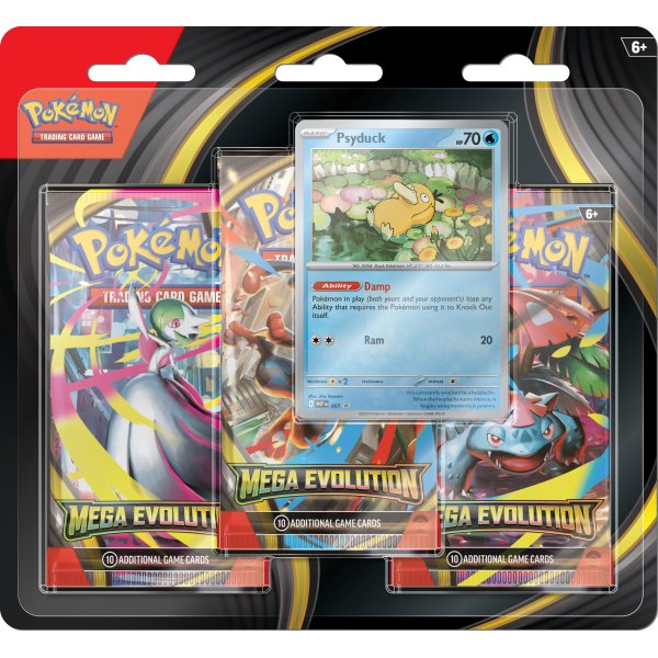 Mega Evolution 3-Pack Blister - Psyduck (englisch)