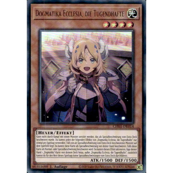 Dogmatika Ecclesia, die Tugendhafte CH01-DE014 (Ultra Rare)