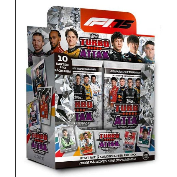 Topps Turbo Attax 2025 Formel 1 Trading Card Display