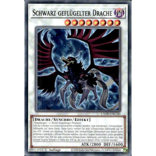 Schwarz gefl&uuml;gelter Drache L5DD-DEC30