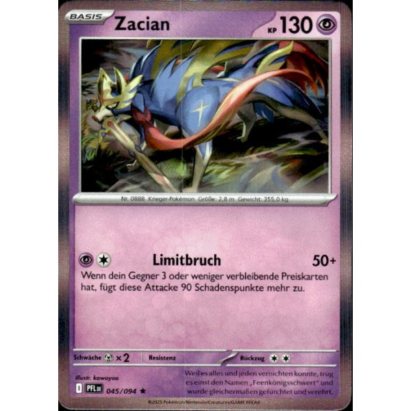 Zacian 045/094 Holo
