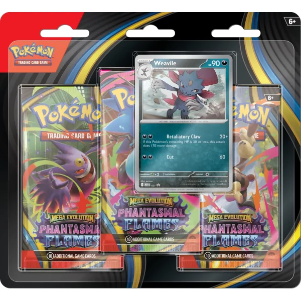 Phantasmal Flames Expansion 3-Pack Blister Weavile (englisch)