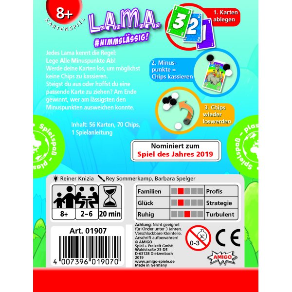 Lama nimms l&auml;ssig - Kartenspiel