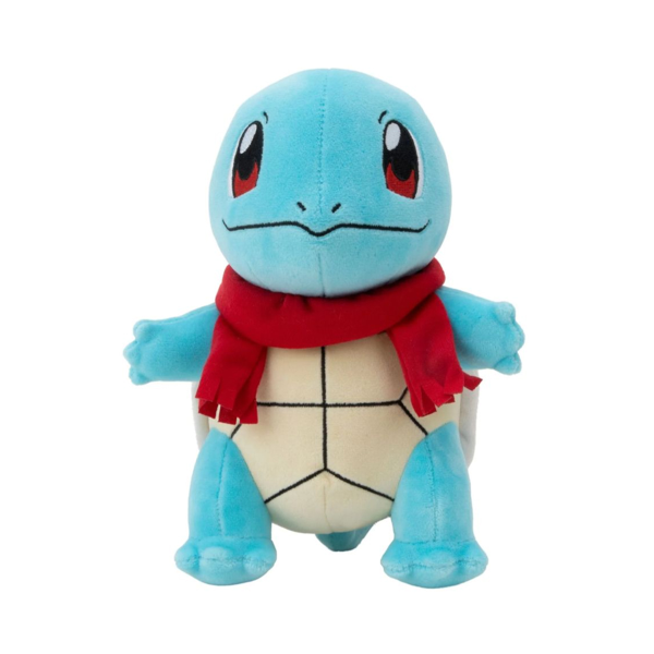Schiggy mit Schal 2025 Pl&uuml;schfigur 17 cm - Pokemon Kuscheltier