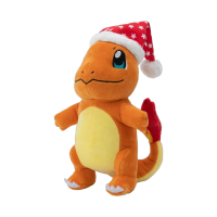 Glumanda mit Weihnachtsm&uuml;tze 2025 Pl&uuml;schfigur 20 cm - Pokemon Kuscheltier