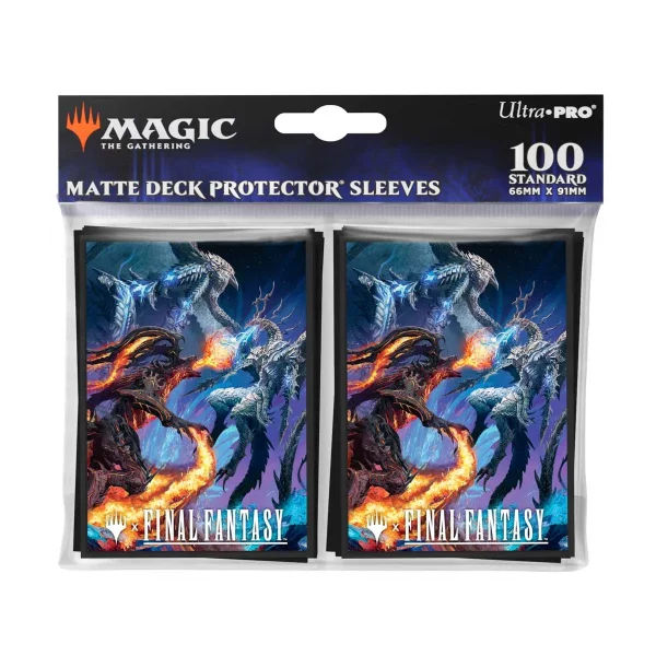 Ultra Pro - Final Fantasy Matte Deck Protector Sleeves - Ifrit &amp; Bahamut (100 Kartenh&uuml;llen)