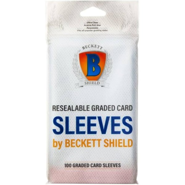 Beckett Shield Graded Card Sleeves Resealable - wiederverschlie&szlig;bar (100 Bags)