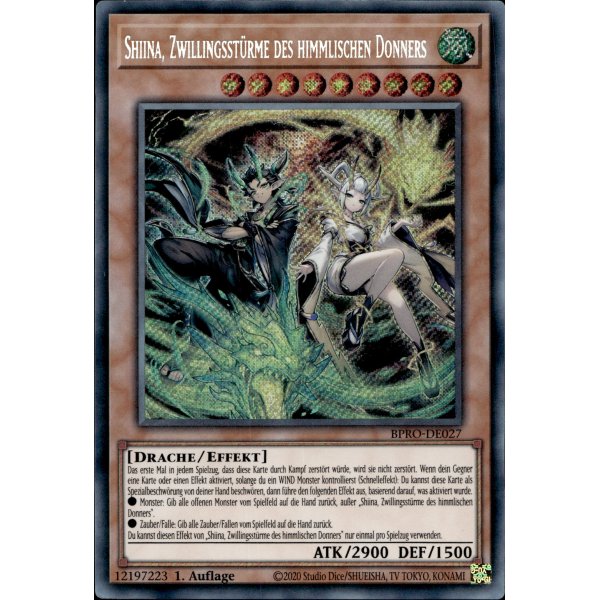 Shiina, Zwillingsst&uuml;rme des himmlischen Donners BPRO-DE027 (Secret Rare)