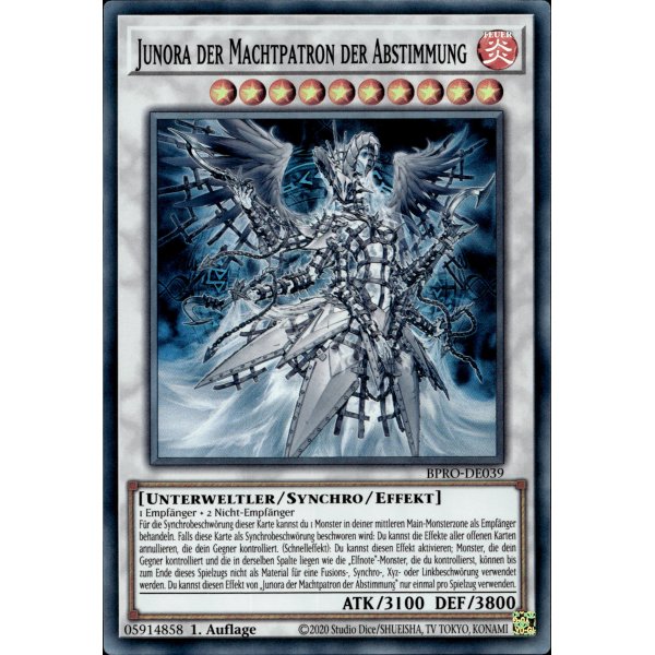 Junora der Machtpatron der Abstimmung BPRO-DE039