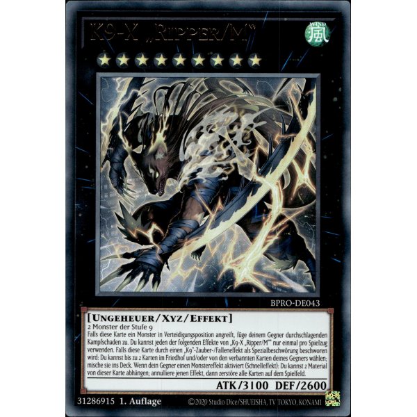 K9-X &bdquo;Ripper/M&ldquo; BPRO-DE043 (Ultra Rare)