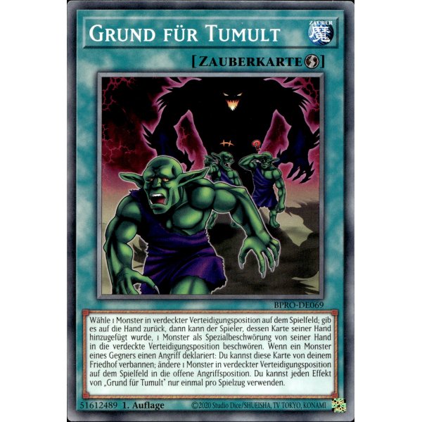Grund f&uuml;r Tumult BPRO-DE069