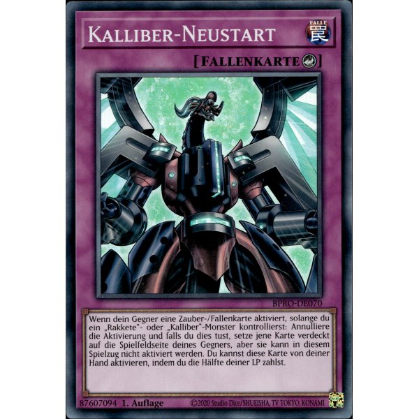 Kalliber-Neustart BPRO-DE070