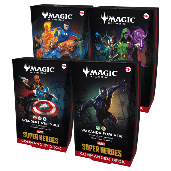 Marvel Super Heroes alle 4 Commander Decks (englisch) VORVERKAUF