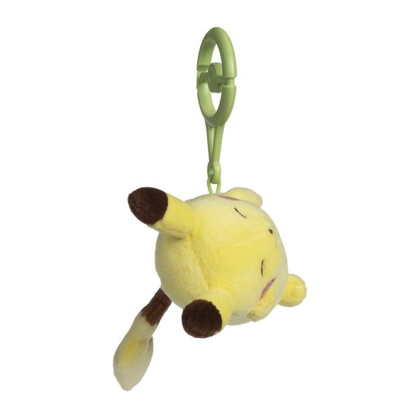 Pokemon Pikachu schlafend Pl&uuml;sch Schl&uuml;sselanh&auml;nger mit Karabiner 11 cm