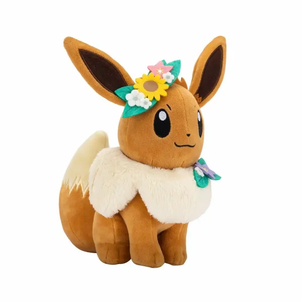 Evoli mit Blumen 22 cm - Pokemon Kuscheltier