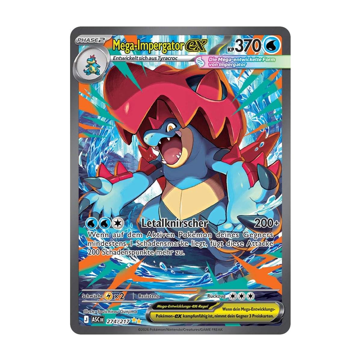 Mega-Impergator -ex 274/217 Erhabene Helden Pokemon Karte kaufen