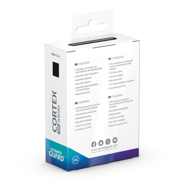 Ultimate Guard Cortex Sleeves Standardgr&ouml;&szlig;e Schwarz (100 H&uuml;llen)