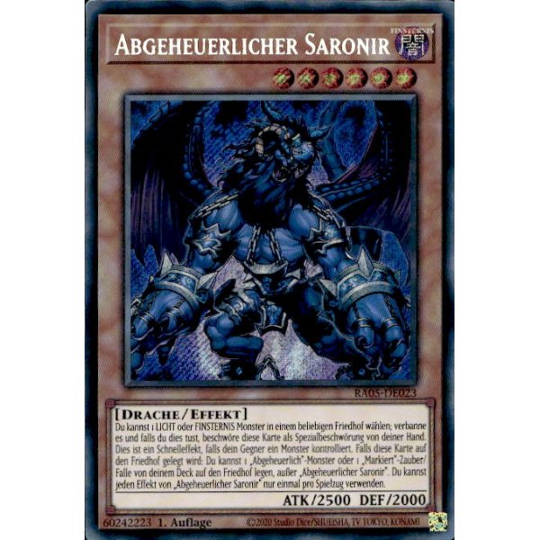 Abgeheuerlicher Saronir RA05-DE023 (Secret Rare)