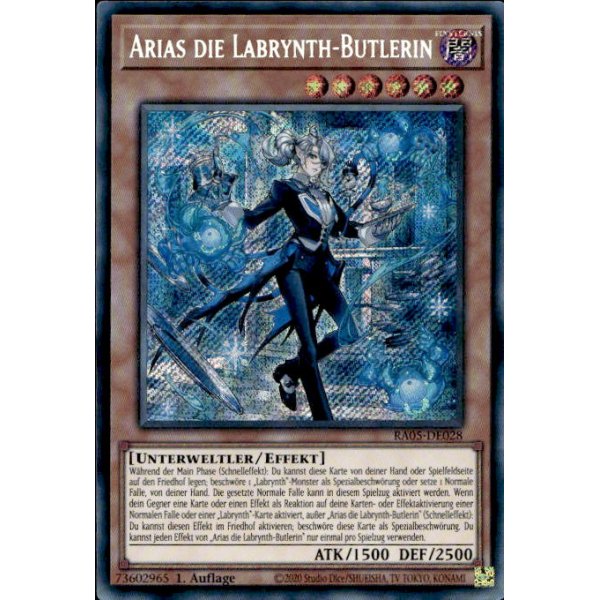 Arias die Labrynth-Butlerin RA05-DE028 (Secret Rare)