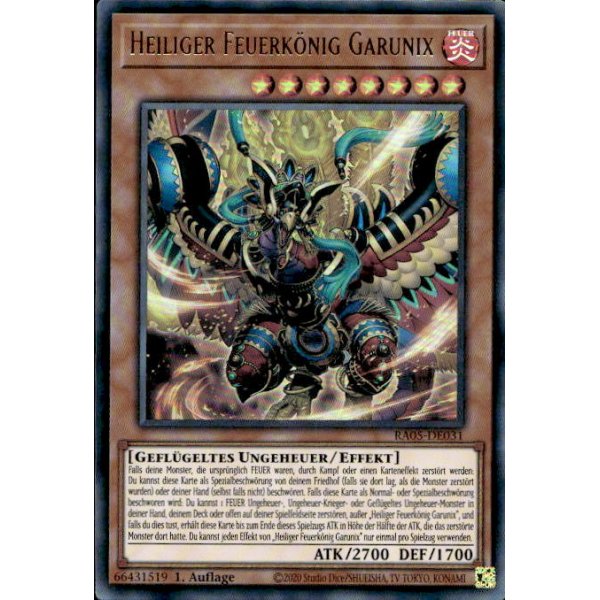 Heiliger Feuerk&ouml;nig Garunix RA05-DE031 (Ultra Rare)