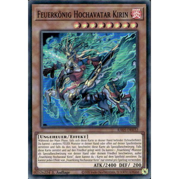 Feuerk&ouml;nig Hochavatar Kirin RA05-DE032 (Super Rare)