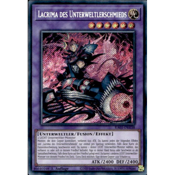 Lacrima des Unterweltlerschmieds RA05-DE038 (Secret Rare)