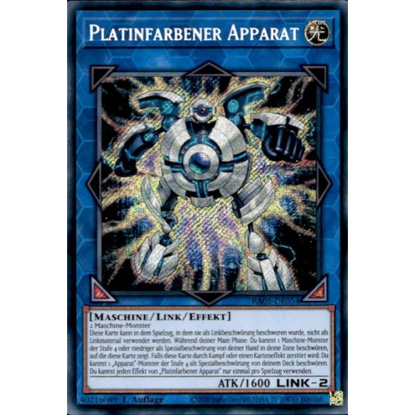 Platinfarbener Apparat RA05-DE054 (Secret Rare)