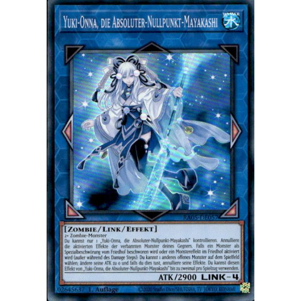 Yuki-Onna, die Absoluter-Nullpunkt-Mayakashi RA05-DE057 (Super Rare)