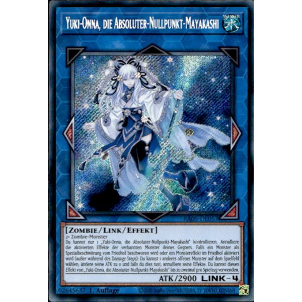 Yuki-Onna, die Absoluter-Nullpunkt-Mayakashi RA05-DE057 (Secret Rare)