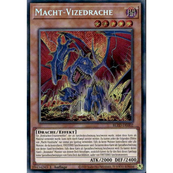 Macht-Vizedrache BLZD-DE002 (Secret Rare)