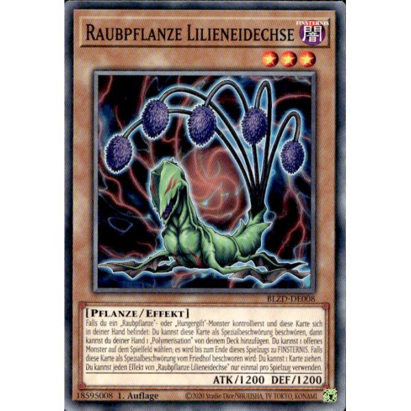 Raubpflanze Lilieneidechse BLZD-DE008