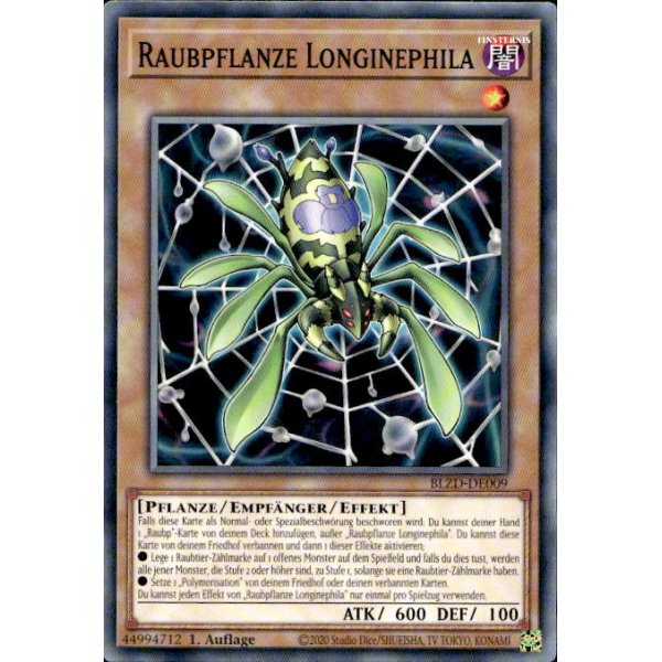 Raubpflanze Longinephila BLZD-DE009