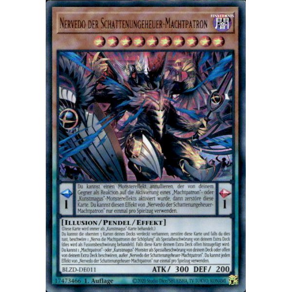 Nervedo der Schattenungeheuer-Machtpatron BLZD-DE011 (Ultra Rare)