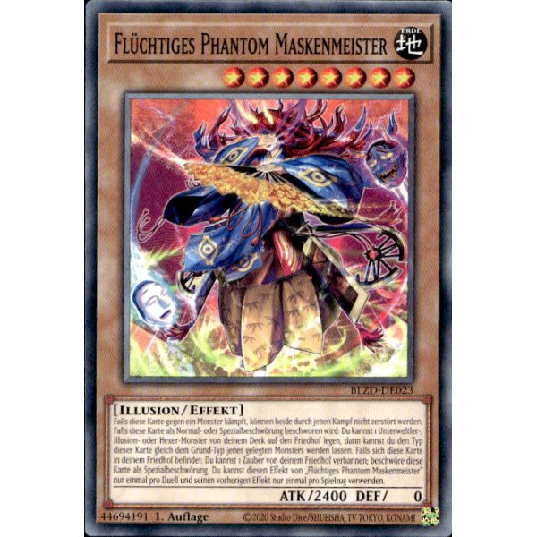 Fl&uuml;chtiges Phantom Maskenmeister BLZD-DE023