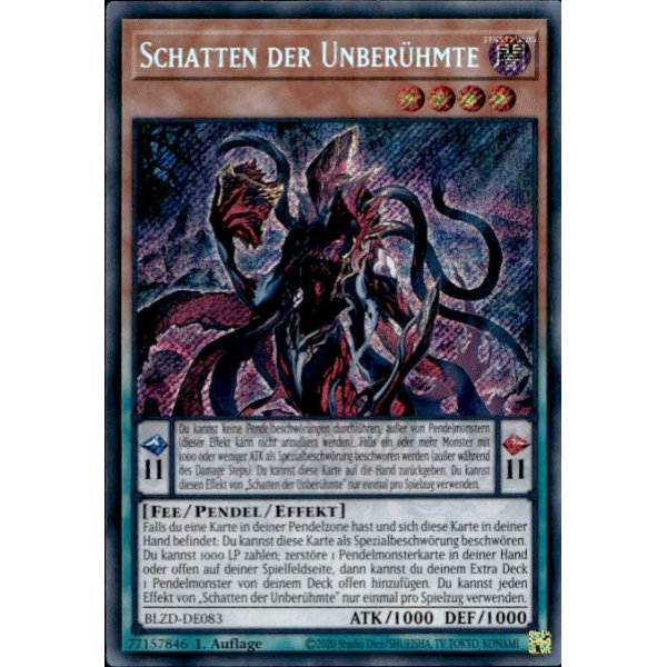 Schatten der Unber&uuml;hmte BLZD-DE083 (Secret Rare)