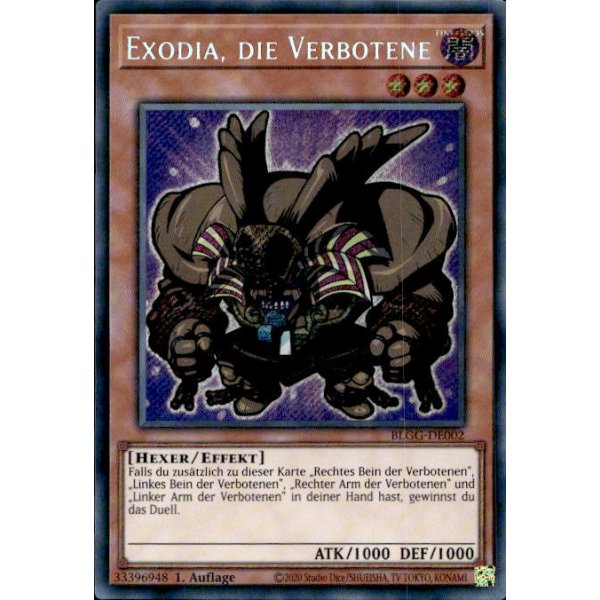 Exodia, die Verbotene - Chibi artwork BLGG-DE002 (Secret Rare)