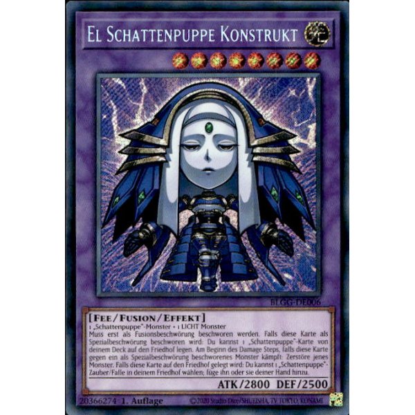 El Schattenpuppe Konstrukt - Chibi artwork BLGG-DE006 (Secret Rare)