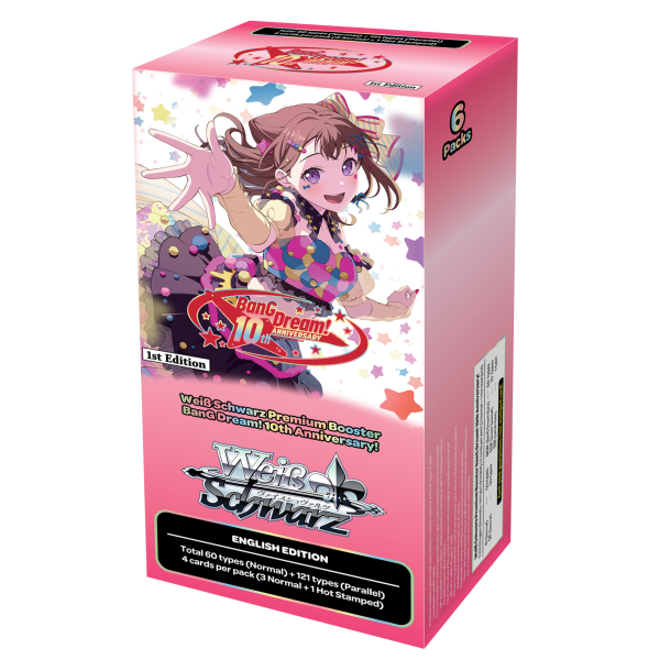 Wei&szlig; Schwarz - BanG Dream! 10th Anniversary! Premium Booster Display (6 Packs) (englisch) VORVERKAUF