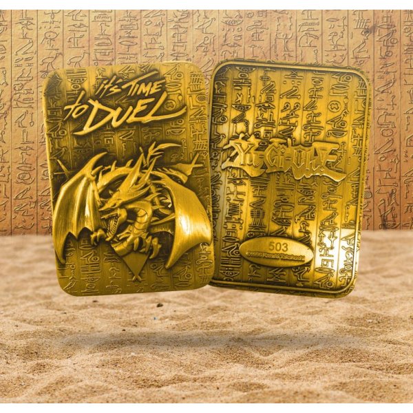 Yu-Gi-Oh! 24 Karat Gold plattiert Metallplatte Slifer the Sky Dragon *LIMITIERTE EDITION*