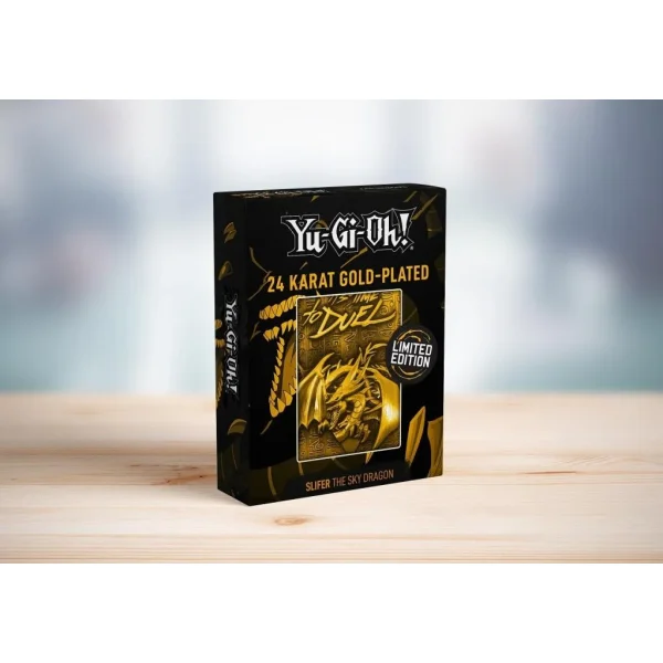 Yu-Gi-Oh! 24 Karat Gold plattiert Metallplatte Slifer the Sky Dragon *LIMITIERTE EDITION*