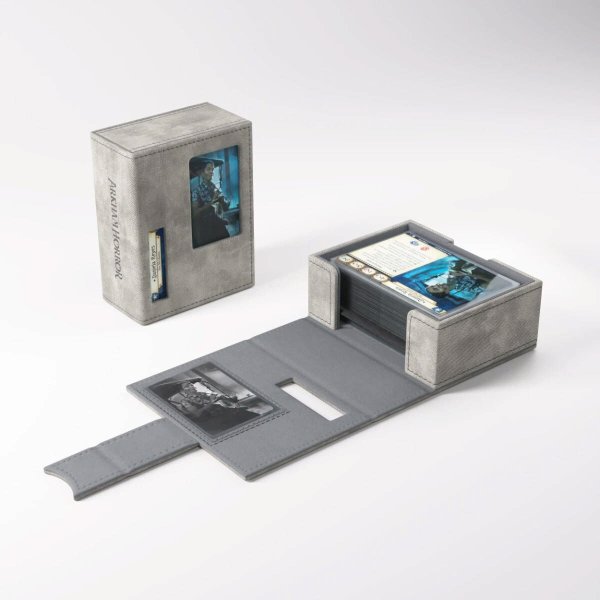 Gamegenic - Arkham Horror Investigator Deck Tome Neutral (Gray) - Deck Box