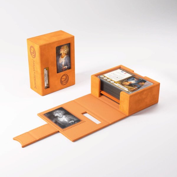Gamegenic - Arkham Horror Investigator Deck Tome Seeker (Orange) - Deck Box