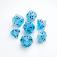 Gamegenic - Glow Series - Icy Crumbs - RPG Dice Set (7 pcs)