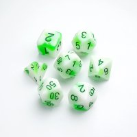 Gamegenic - Glow Series - Toxic Stones - RPG Dice Set (7 pcs)