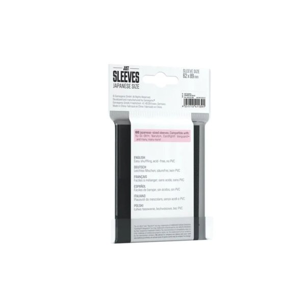 Gamegenic - Just Sleeves - Japanese Size Black (60 Kartenh&uuml;llen)