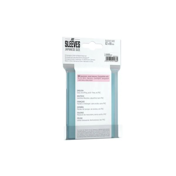 Gamegenic - Just Sleeves - Japanese Size Clear (60 Kartenh&uuml;llen)